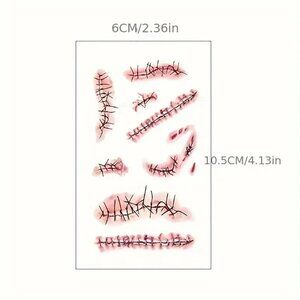 Halloween Holiday Party Horror Tattoos, Easy To Apply, Effortlessly Removed